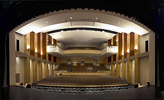 Concert hall interior view from stage