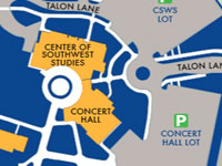 Where to park at the Community Concert Hall, Fort Lewis College